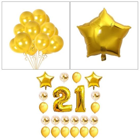 Maskred Ensemble De Ballons D'Anniversaire Bleus En Aluminium Numéro 1-8 Ans Kit Décoration Arrière-Plan Fournitures De Fête Décor Pour Bébé Enfants 6 Chiffres
