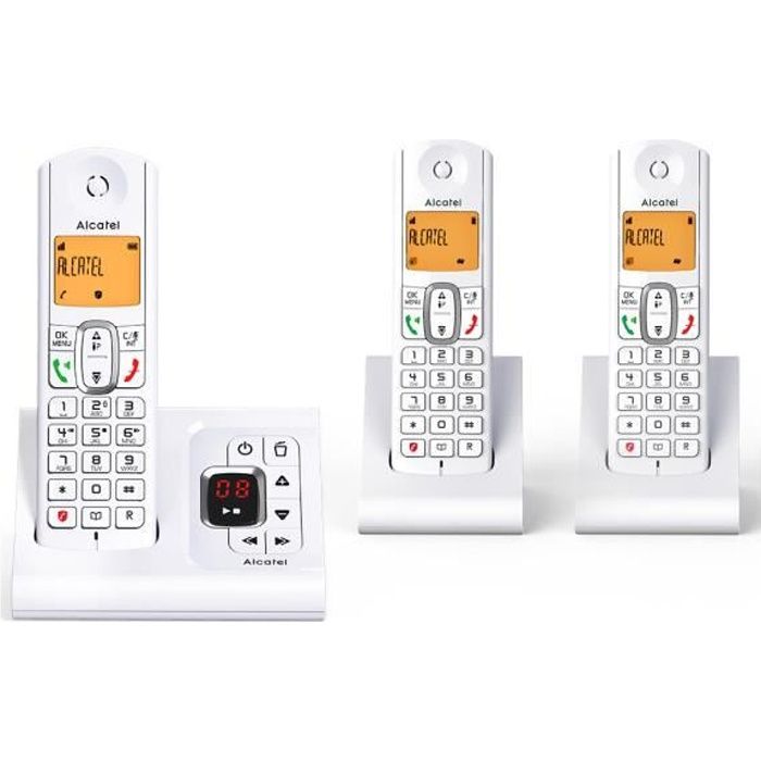 Téléphone Sans Fil Alcatel F 630 Voice Trio Grey