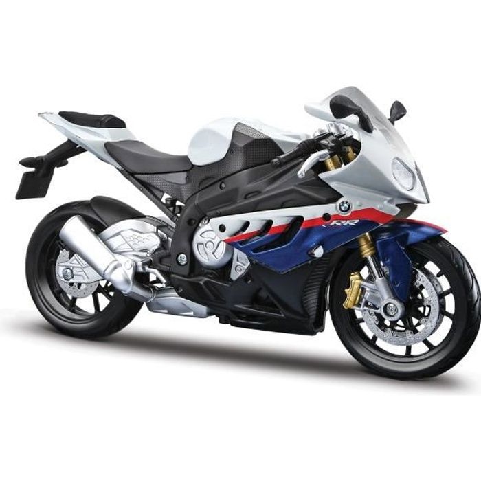 Voiture Electrique HLR5V 1-12 Bmw S1000rr Motorcycle, White-red-blue