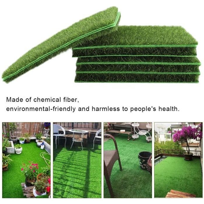 10 PCS Pelouse artificielle Gazon synthétique gazon pelouse jardin micro paysage ornement décor à la maison