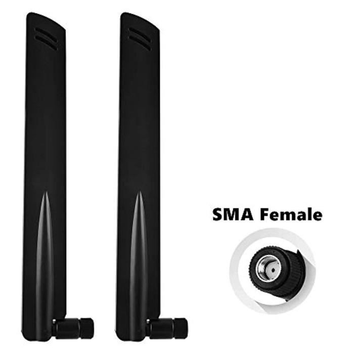 Aigital Antenne 4G LTE, Antenne SMA 10dBi Omni-directionnelle à Haut Gain WiFi Antenne Amplificateur de Signal pour caméra de sécuri