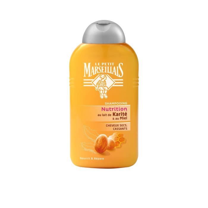 LE PETIT MARSEILLAIS - Shampooing Cheveux Secs, Abîmés / Cassants Karité - Miel Flacon - 250 ml