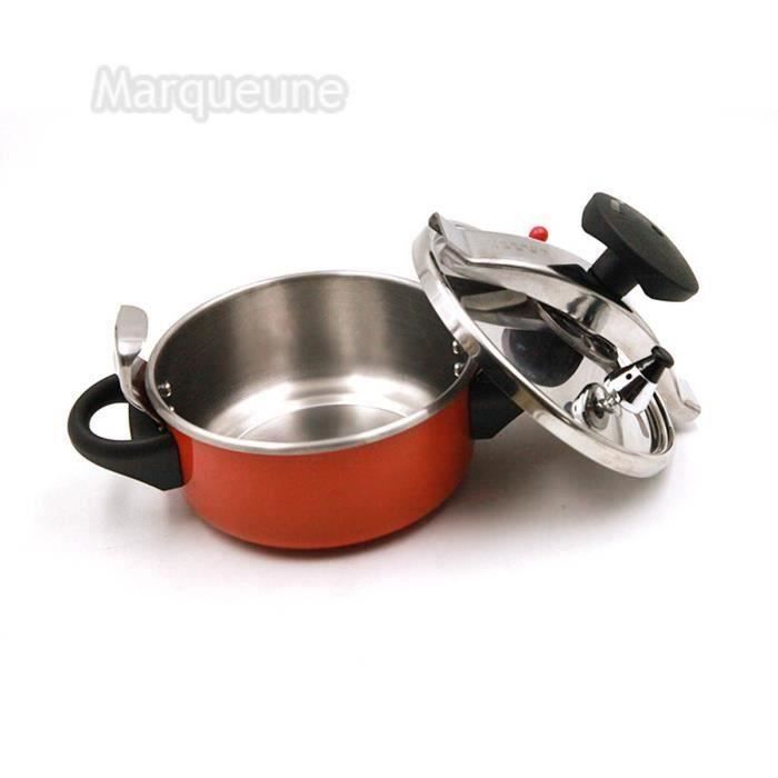 Autocuiseur Marqueune-mini-Acier Inoxydable,Capacité :2 litres--Orange