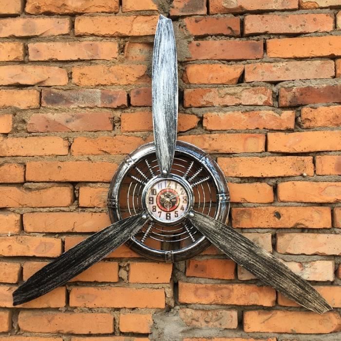 CARILLON A VENT - CARILLON EOLIEN,Vintage Style industriel décorations avion hélice fer décoration murale barre - Type Silvery1