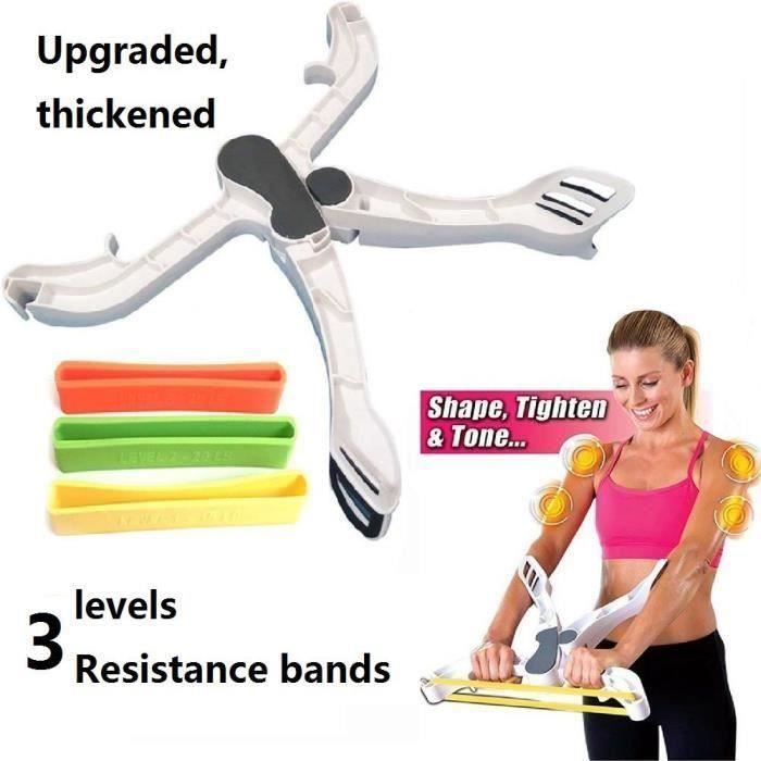 Wonder Arms, Appareils bras Entraînement Avant bras Exerciceur, Arm Upper Body Workout Machine avec 3 bandes de résistance E41762