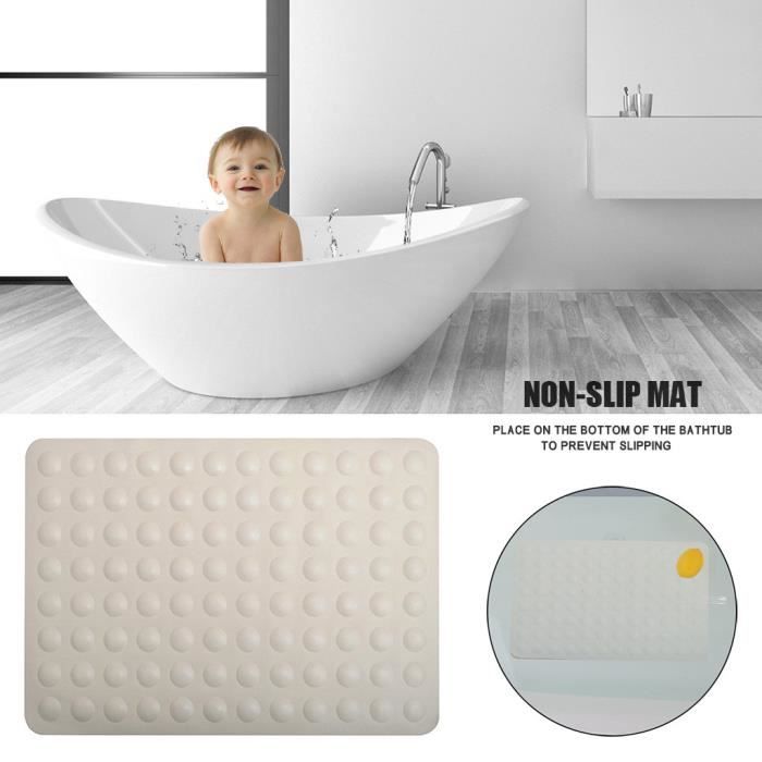 Tapis de plancher de douche de baignoire de tapis de salle de bains antidérapant doux d'hôtel à la maison avec la ventouse - Return