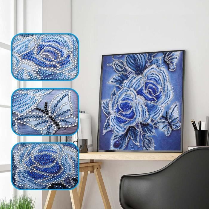 tableau - toile Diamant en forme de peinture spéciale bricolage 5D perceuse partielle au point de croix Kits Crystal R y135