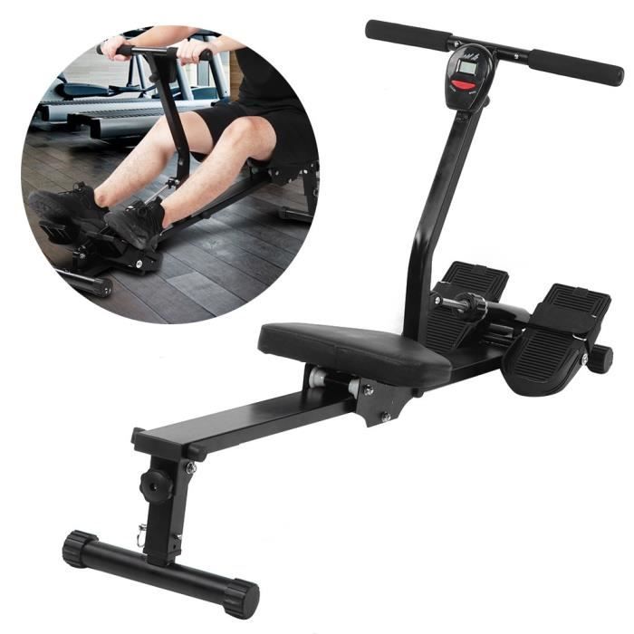 LINXI-Rameur à résistance réglable avec indicateur numérique Accueil Fitness pliable
