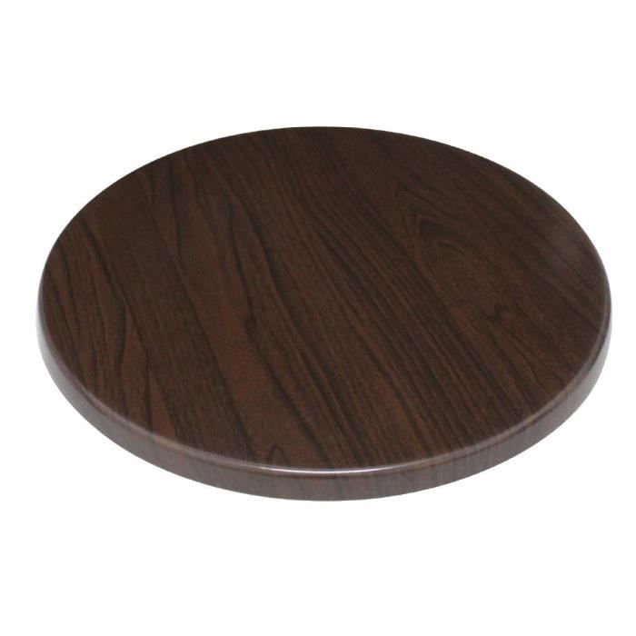 Ronde Boléro table brun foncé 600mm
