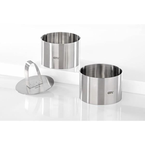 Emportes pièces GEFU FORMA 2 pièces + poussoir Inox
