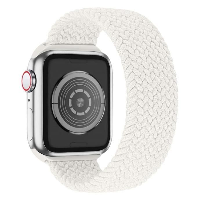 Bracelet Pour Montre Connectée Sangle Pour Apple Watch Series 7 41Mm-Série 6-5-4-Se 40Mm-Série 3-2-1 38Mm - Perle Blanche