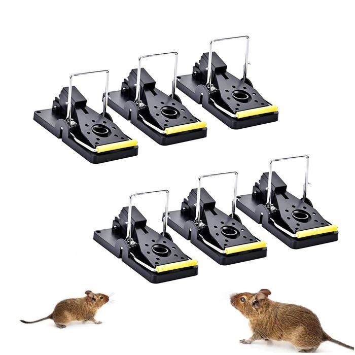 Piège à Souris 6 PCS, Réutilisable Piège à Rat avec Ressort Puissant et Sensible Contrôle Intérieur
