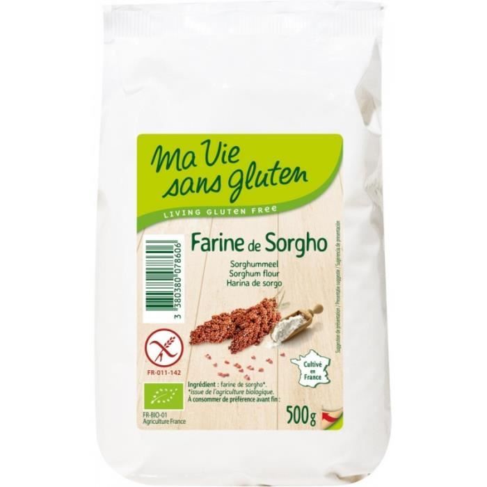 Farine de Sorgho Bio - Sans gluten - 500g - Ma vie sans gluten