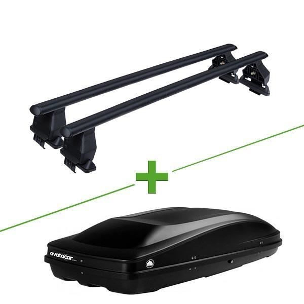 Pack barres et coffre de toit MBO Tema acier + Wabb L pour Volkswagen Transporter Court V - 3664634208606