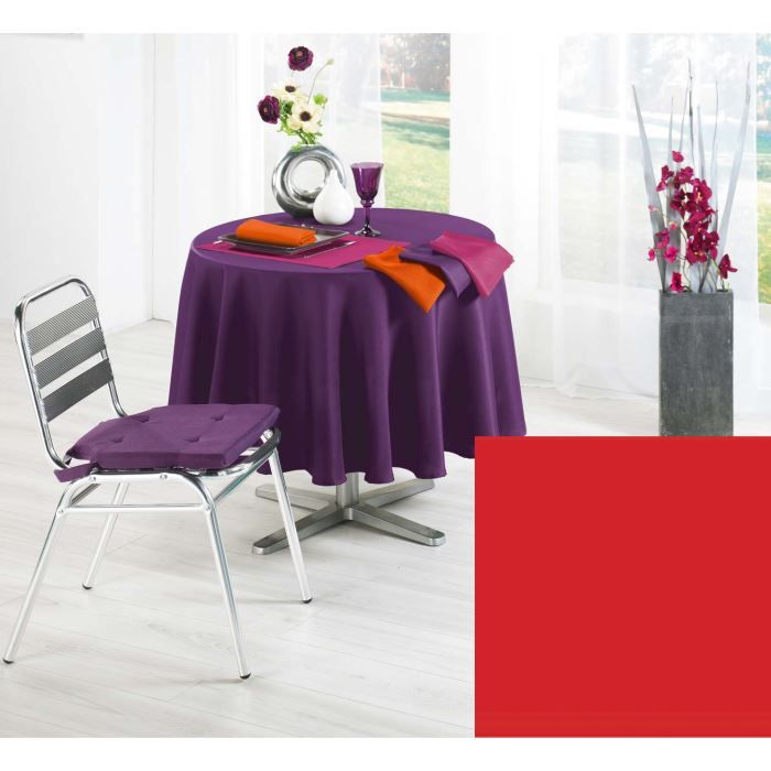 Nappe ronde 180 cm TRENDY rouge