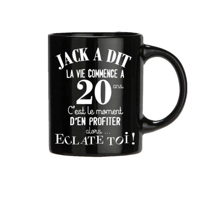 MUG JACK A DIT 20 ANS - NOIR