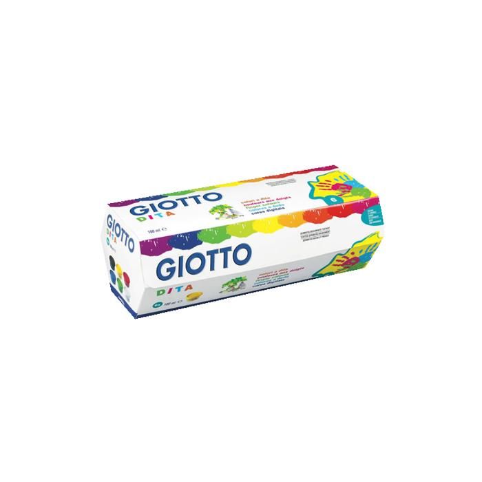 Omyacolor Giotto Coffret de 6 pots gouache doigts