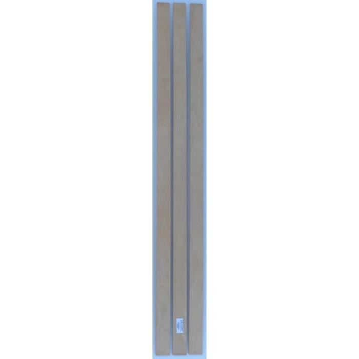Lot de 3 Lattes de 139cm (1390mm) Largeur 53mm épaisseur 8mm 7 Plis pour BZ et lit