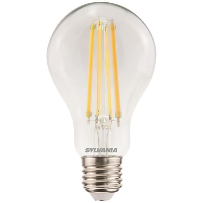 SYLVANIA - Led filament claire 1521lm 12W 2700K, culot E27 dimmable