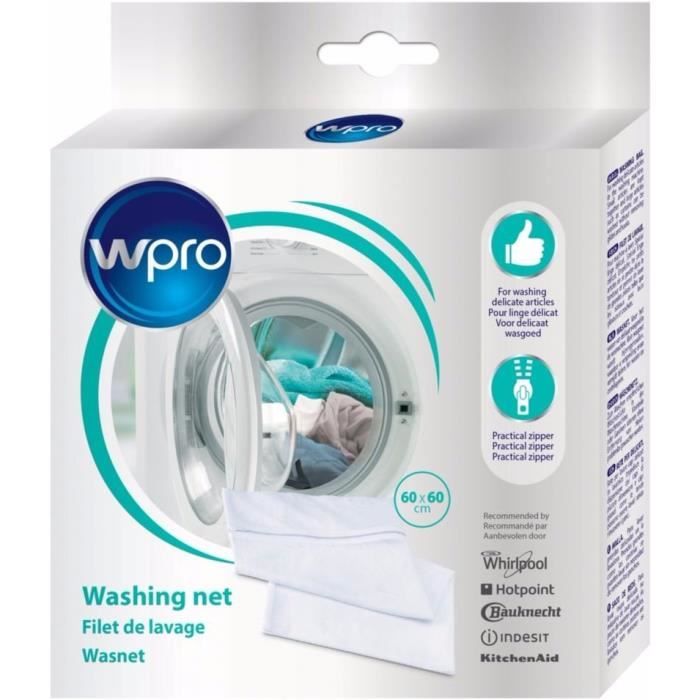 Wpro WAS606 - Maxi filet de lavage 60 x 60 cm avec fermeture éclair