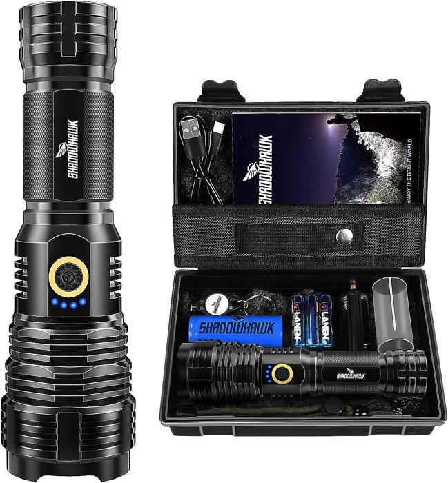 Lampe Torche LED Rechargeable Ultra-puissante 6000 Lumens | Étanche IPX4 | 3 Modes | Batterie 6000mAh | Pour Camping, Randonnée, Urgence - 7