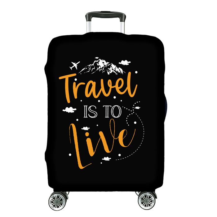 Ferocity Housse De Valise Personnalisée De 68,6 à 78,7 Cm, Housse De Valise De Voyage, élastique, Lavable, Housse De Protection Anti-rayures, Grande Taille L, Motif A-Z Time To Fly [083], A à