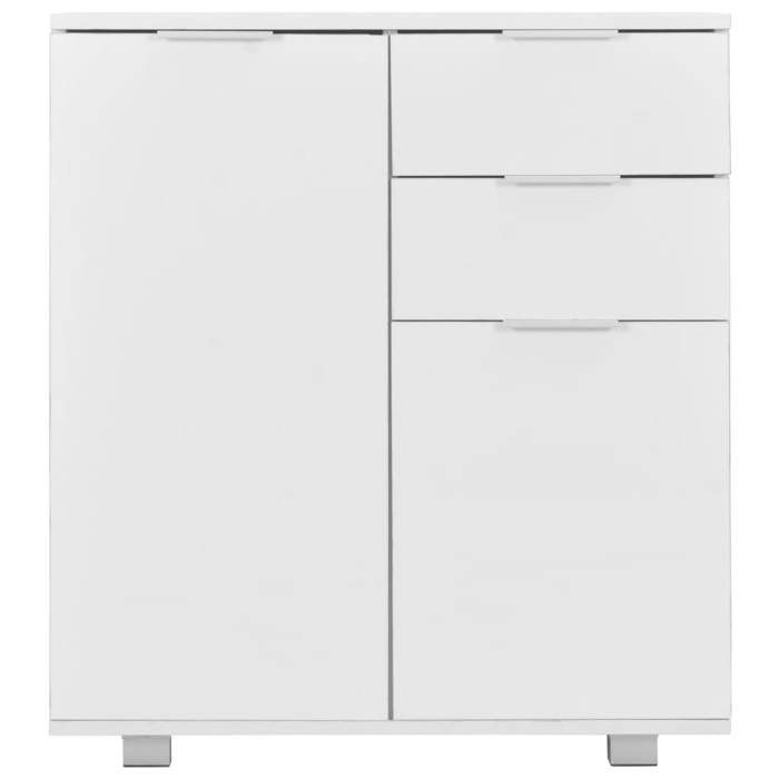Commode/Buffet contemporain Blanc brillant 71 x 35 x 80 cm Bois dingénierie LL0000090058