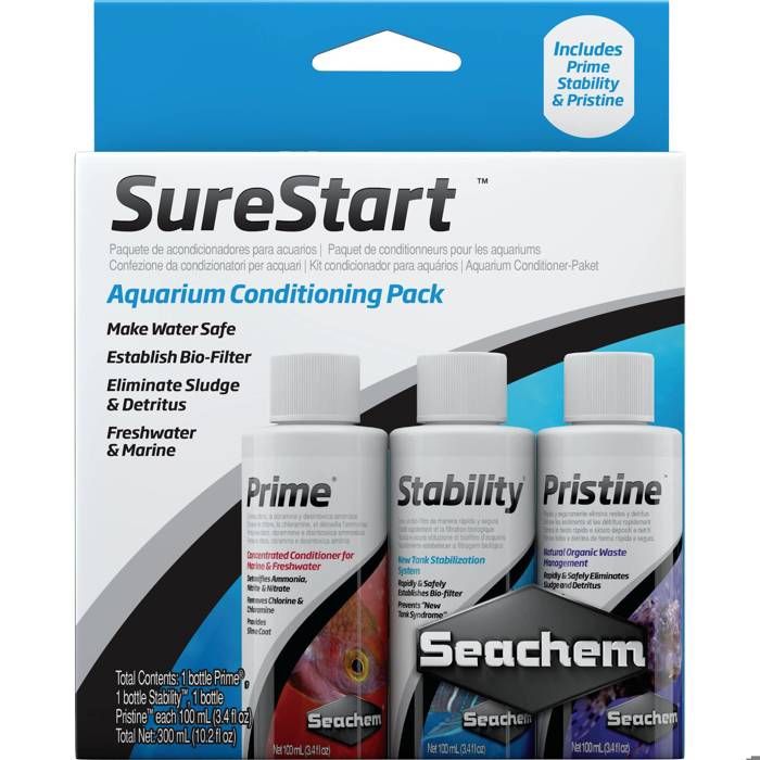 Meilleurs prix pour Seachem Pack Sure Start – Prime Stability et Pristine (3 produits)