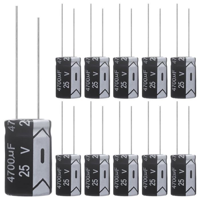 Lot De 10 Condensateurs électrolytiques 25V 10µF 8x4mm - Marque Jwco/Chongx - Neuf - Pour électronique