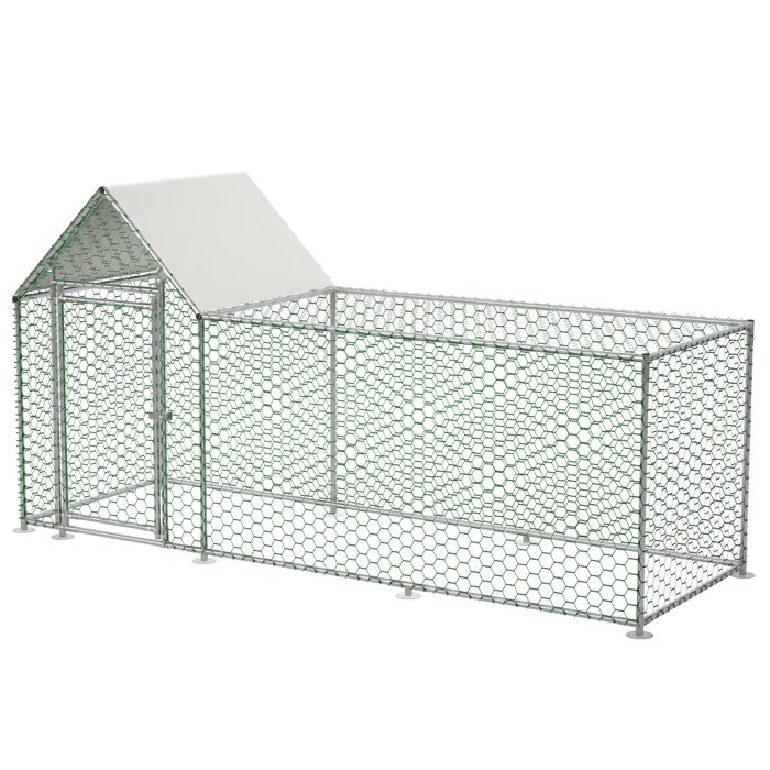 Comparer les prix de Enclos poulailler 3x1x1.5m - TOPESCT - 3m²  avec serrure de sécurité et tissu PE imperméable, pour poulets,lapins et petits animaul