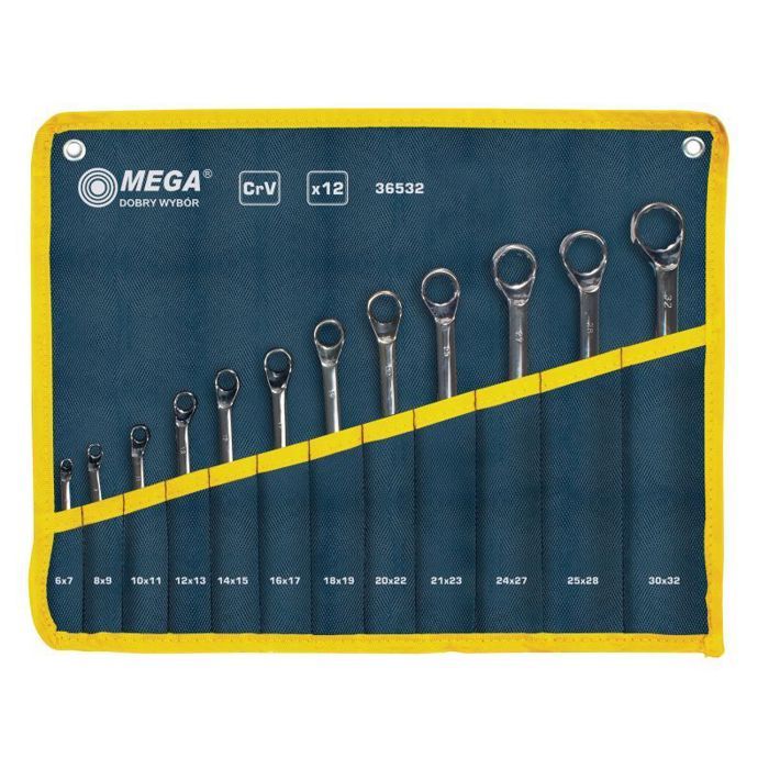 Jeu de clés polygonales - MEGA - 36532 - 12 pièces - 6-32 mm - Acier