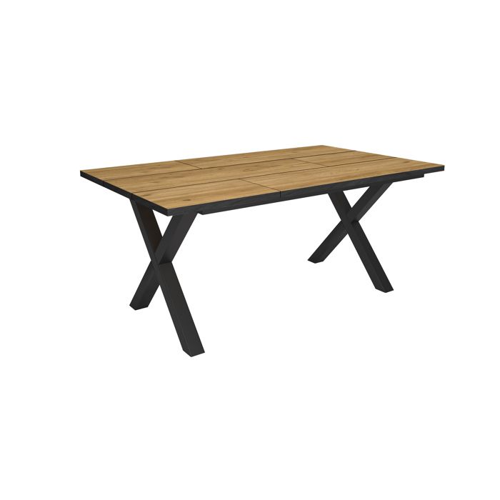 Table à manger Meuble Salle à Manger 167x90x74 cm Pour 8 personnes Chêne et noir RF3818 Table à manger Meuble Salle à Manger 167x90x74 cm Pour 8 personnes Chêne et noir RF3818