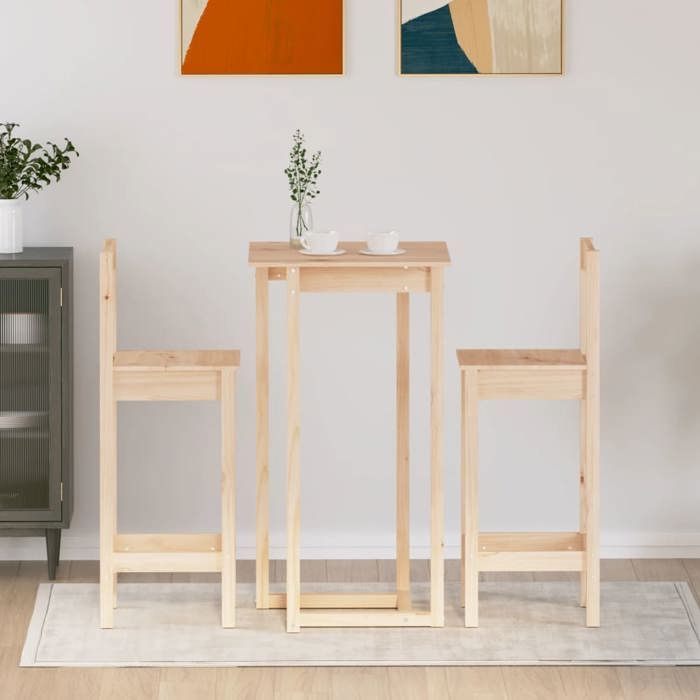 RemiseEnsemble de bar 3 pcsEnsemble Table Haute avec 2 Tabourets Bois de pin massif JILIMAISON2025 2422388 RemiseEnsemble de bar 3 pcsEnsemble Table Haute avec 2 Tabourets Bois de pin massif JILIMAISON2025 2422388