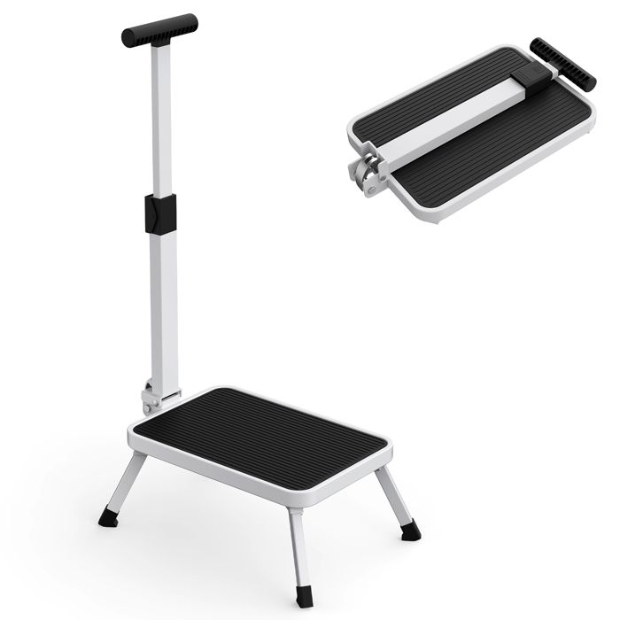 FISHTEC Marchepied Sécurity+ - Barre dappui plateforme antidérapante pliage ultra-plat hauteur 17 cm