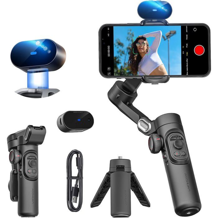 AOCHUAN XE AI Version stabilisateur de cardan pour Smartphone Suivi AI contrôle gestuel cardan dinception avec TikTok Youtube