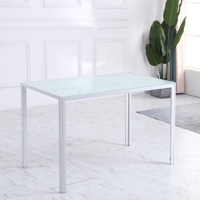 Table à manger rectangle - table à manger de salon cuisine - grande table - design moderne - 120x60x75 cm - Blanc - Sans chaise