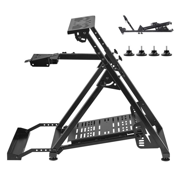 Support de volant de course - DUOKU - QY-BZ06 - Pliable - Hauteur réglable 700-845 mm - Compatible Logitech/Thrustmaster/Fanatec