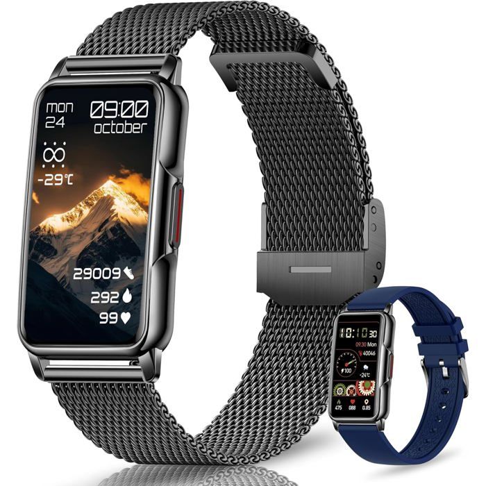 Montre Connectée 128+ Modes Sportifs Bluetooth 147 HD Santé Homme Femme