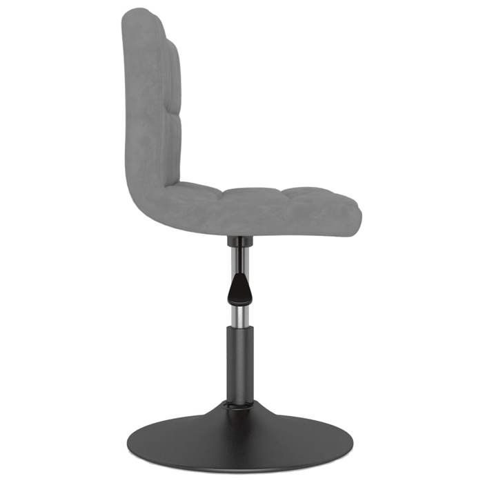 Chaises de cuisine（4 PCS) - Gris - Chaises pivotantes à manger - 4 PLACES - gris foncé velours 40x43x(71-85.5) cm F4127