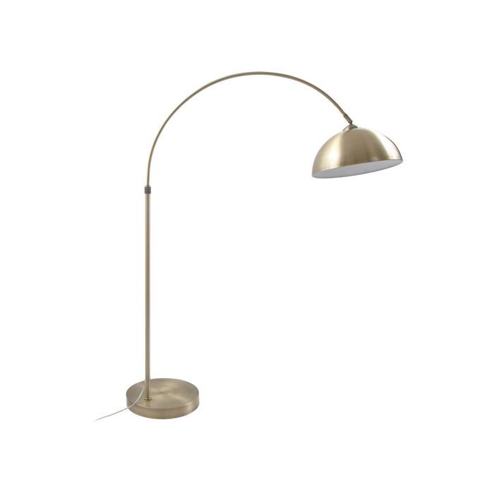 Lindby Lampadaire Lennart (Moderne) en Bronze Métal e. a. pour Salon & Salle à manger (1 lampeà E27) arqué lampadaire arc lampe