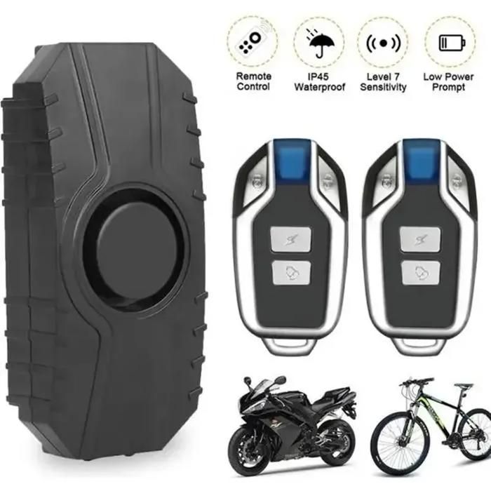 Alarme Antivol Vélo et Trottinette Sans Fil - - Noir