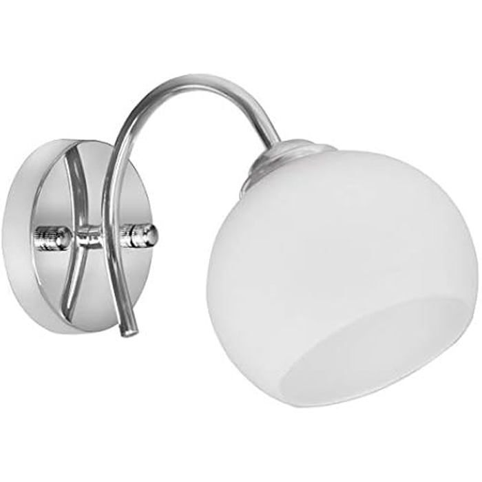 Applique murale Activejet AJE-IRMA 1P - Argenté Blanc - 40W - E27 - Intérieur