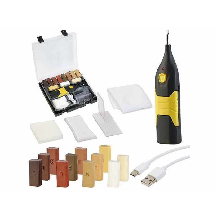 Kit 11 Cires Réparation Carrelage AGT WRS-11.fks | Pour Réparateur Dalles | Cires Colorées Mélangeables