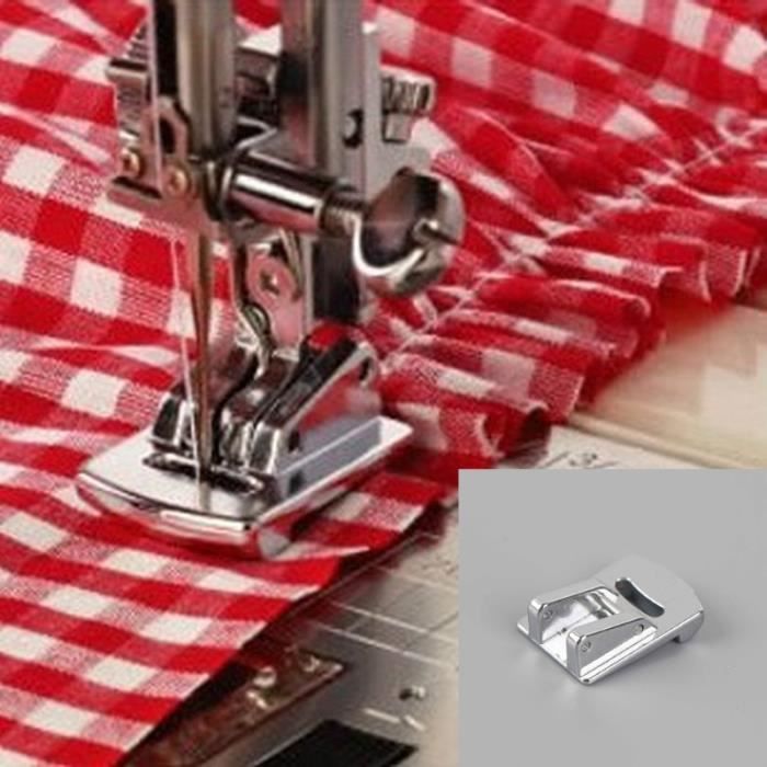 Pied Fronceur Pour Machine à Coudre – Compatible Alfa, Singer, Juki, Elna, Lidl – Créez Des Plis Parfaits Facilement