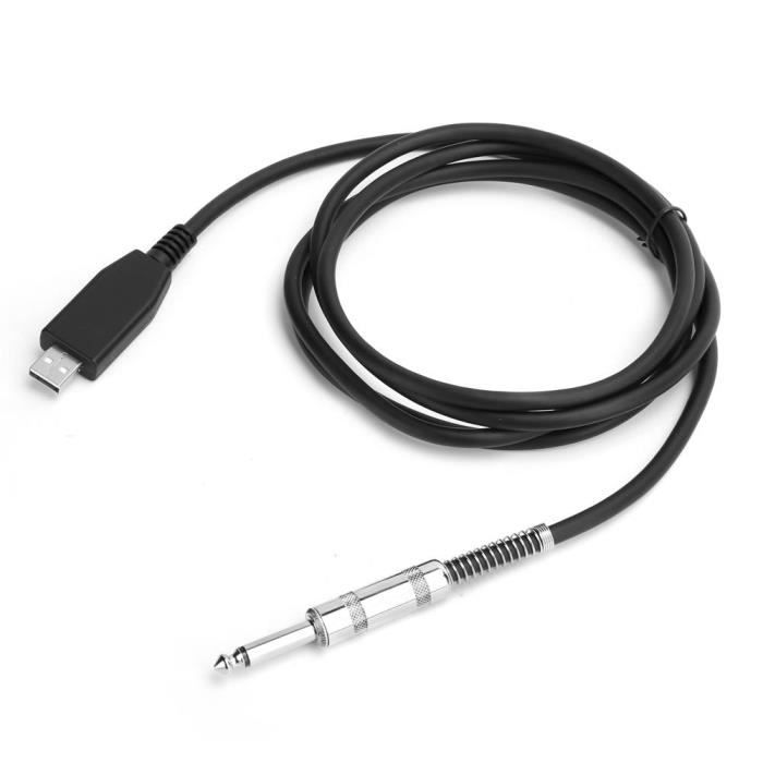 Câble Guitare USB Vers Jack 6.35mm NUOSIYA - 3m Pour Enregistrement Sur PC/Mac - Plug & Play