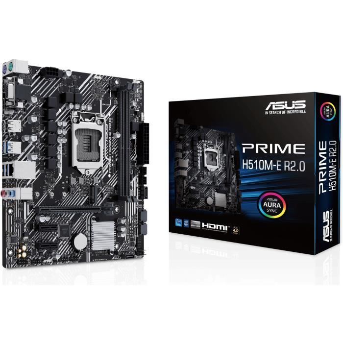 Carte mère – ASUS – PRIME H510M-E R2.0 – LGA 1200 – DDR4 – micro ATX