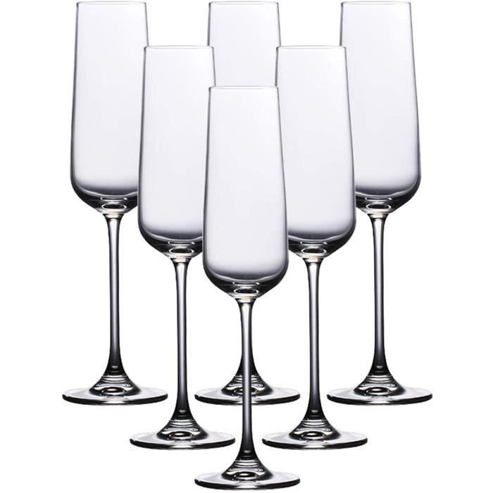 Flûte de Champagne Coupe à Champagne Lot de 2 Inox Double paroi Isolé Verres à vin avec