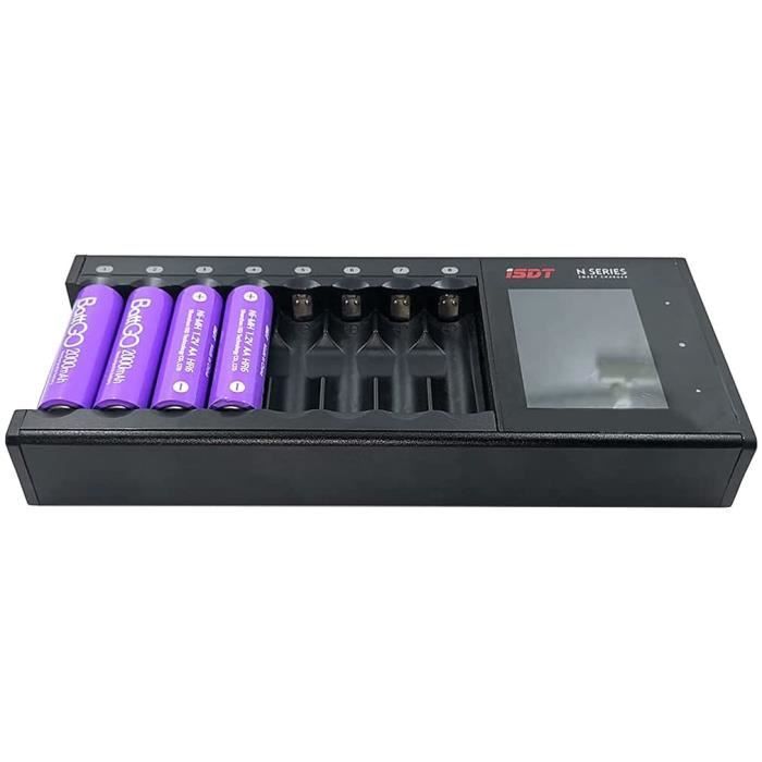 Chargeur 4 Slots Piles Rechargeables | Écran LCD | Rapide Pour 18650, AA, AAA