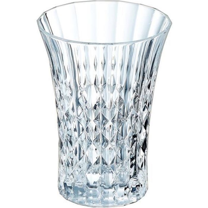 6 verres a jus et soda 36cl lady diamond cristal d arques verre ultra transparent au design vintage cristal look cdiscount maison