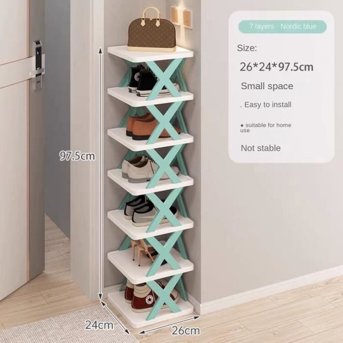 Meuble à chaussures,Étagère à chaussures en acier inoxydable